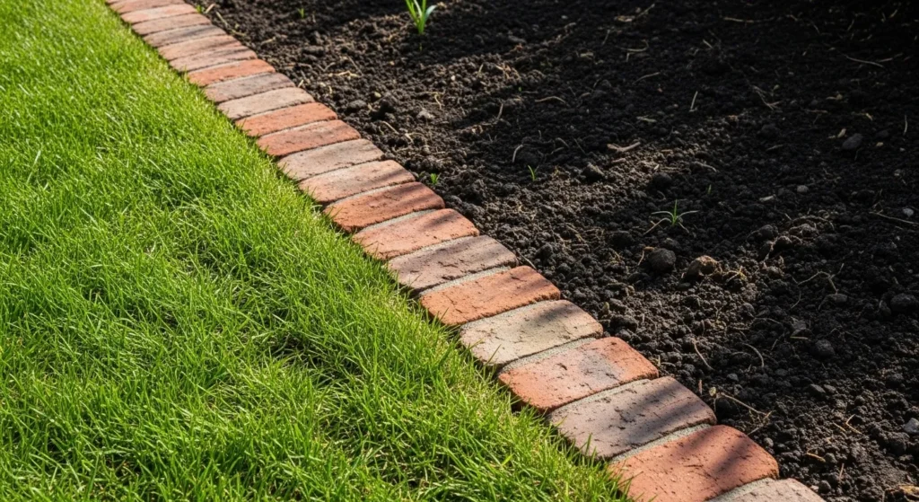 Affordable brick edging for yards.