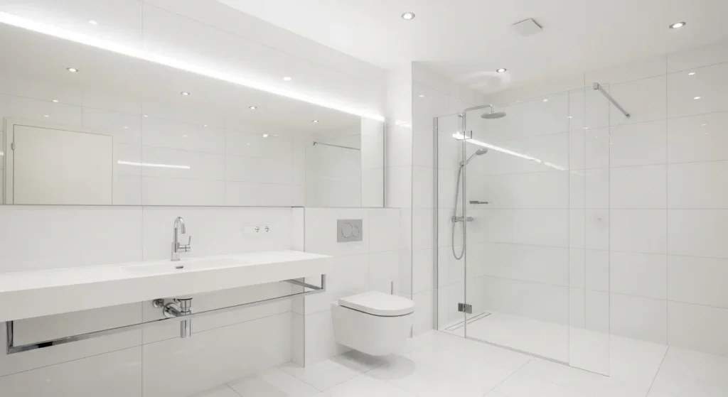 Spotless bathroom after deep clean