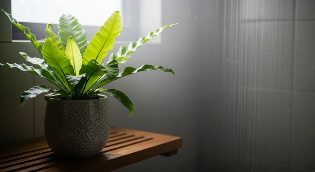 Lush fern thriving in low light