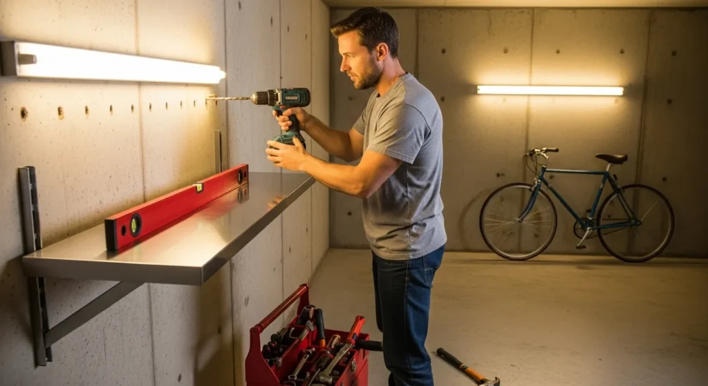 Installing garage storage system