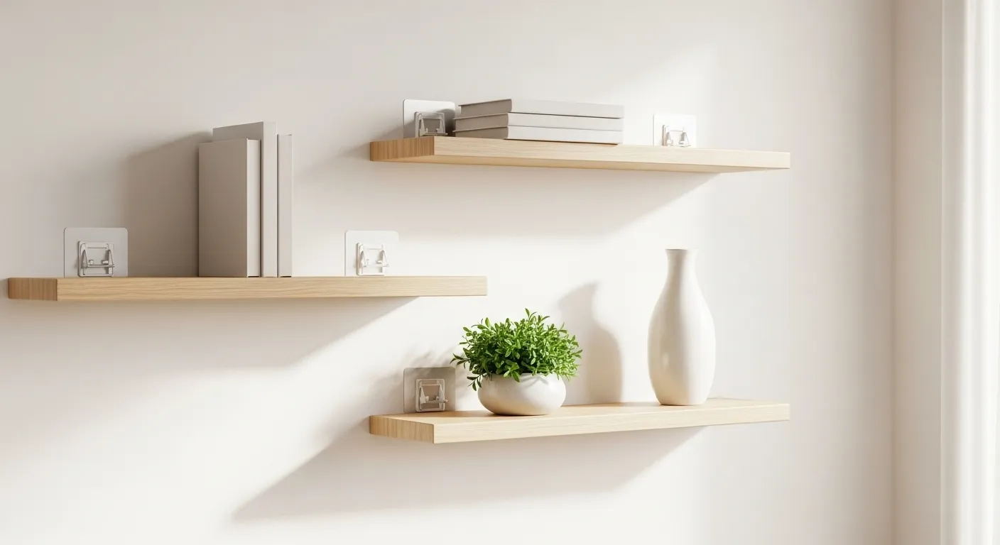 DIY wall shelves without drilling thumbnail.