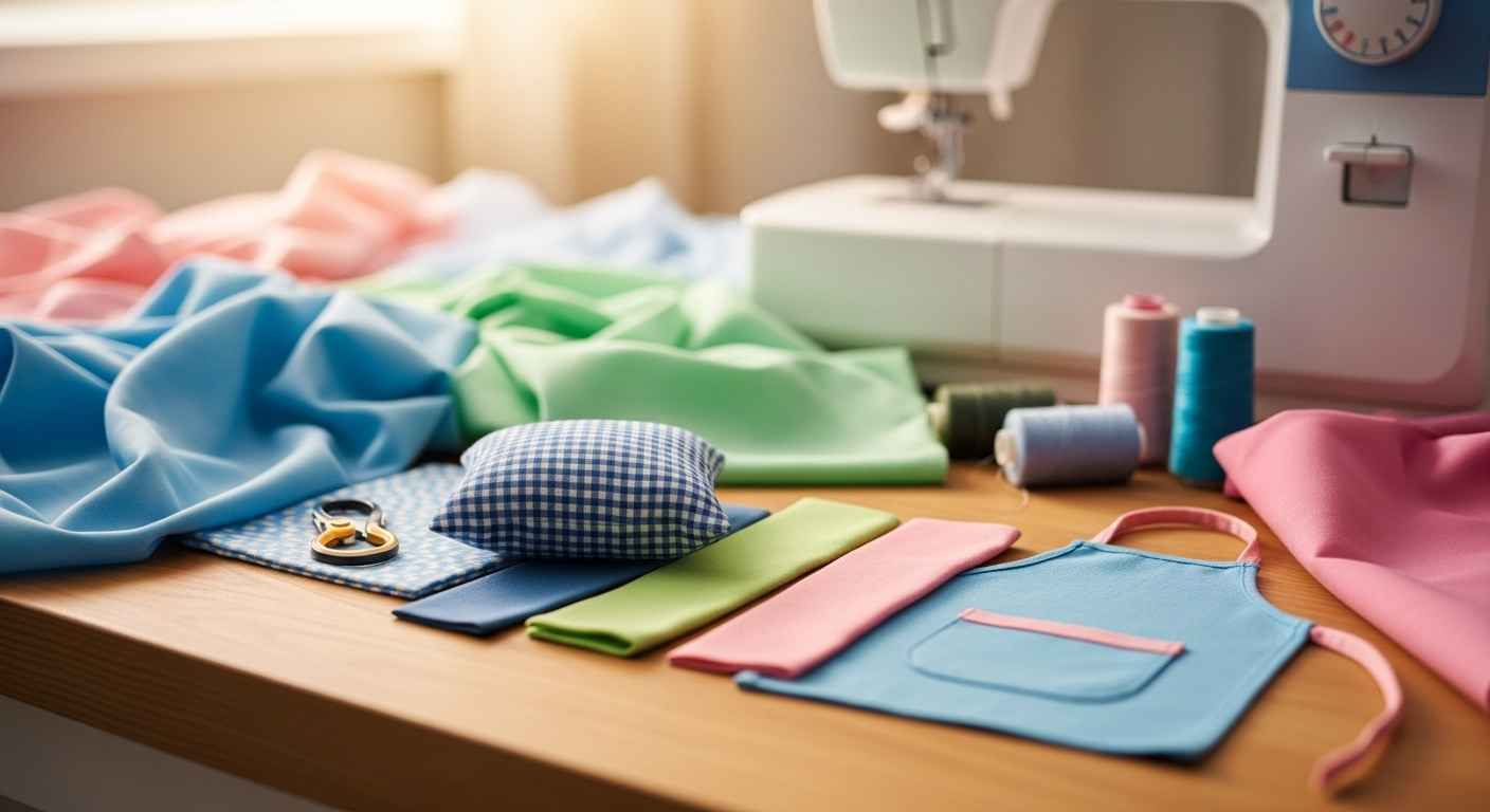 Eye-catching thumbnail for beginner home sewing projects.