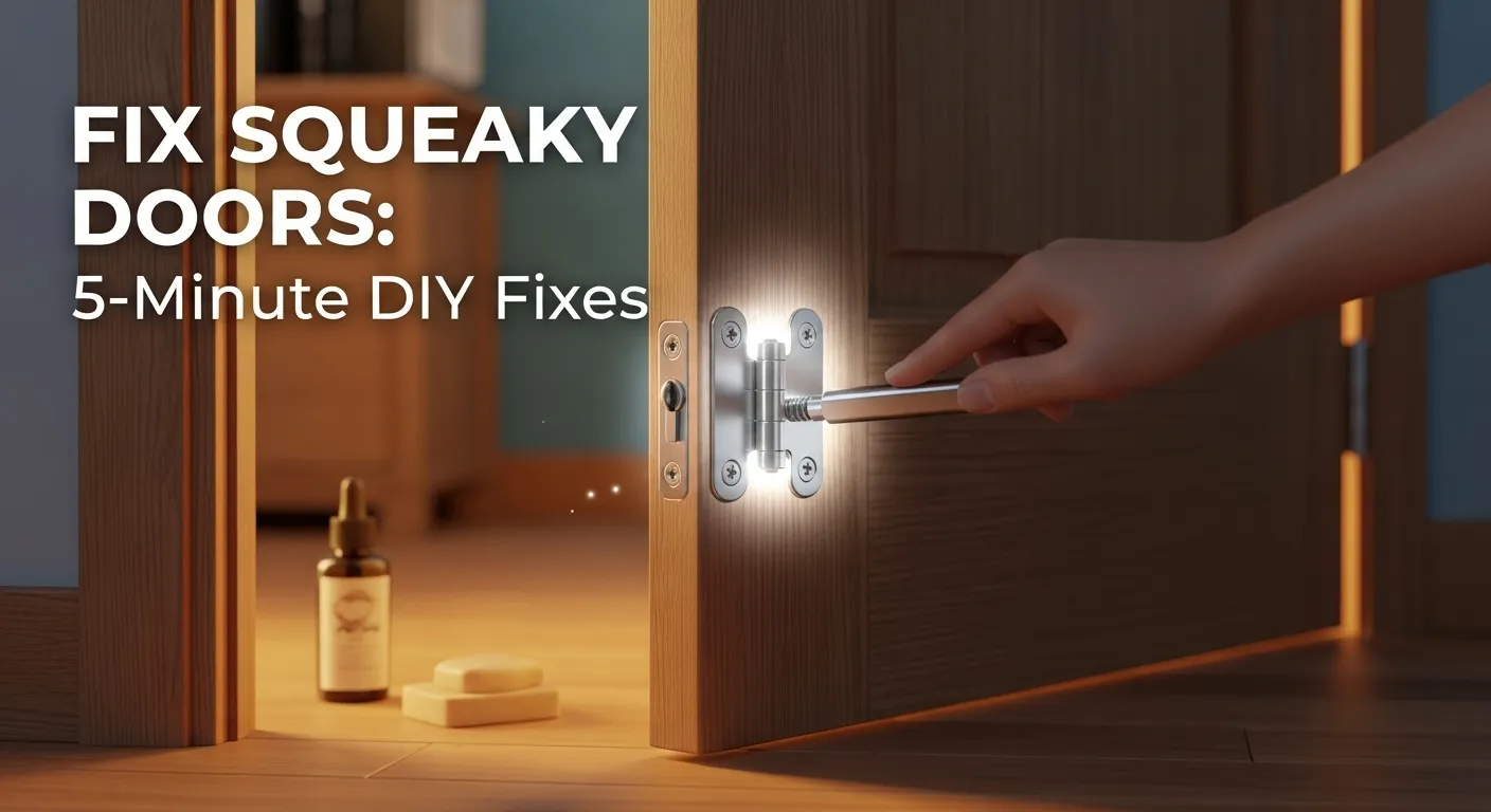 Eye-catching thumbnail of DIY squeaky door repair with lubricated hinge