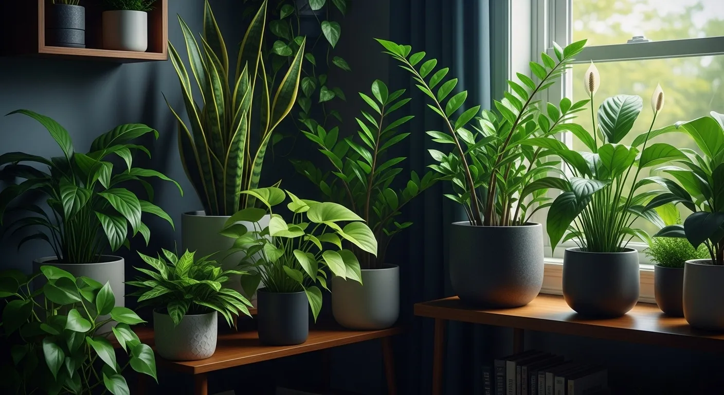 Thumbnail of thriving indoor plants in low light