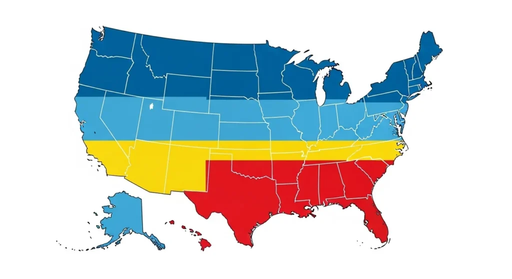 Map of U.S. grass zones.