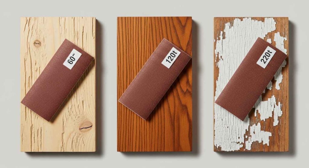 Wood types and appropriate sanding techniques display